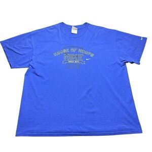 Vintage Nike Basketball Blue Short Sleeve Shirt Mens XXL 90s Y2K Sports